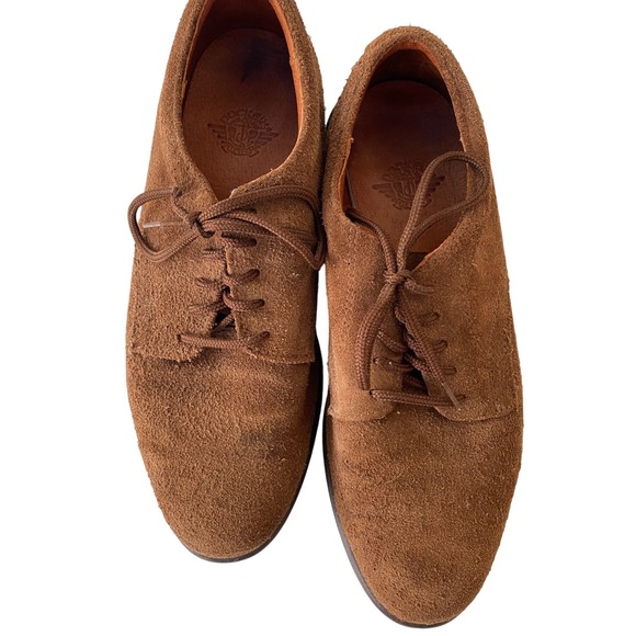 Dockers Suede Leather Casual Dress Shoes Brown Lace Up Oxfords Mens size 8.5 GUC - Picture 1 of 3